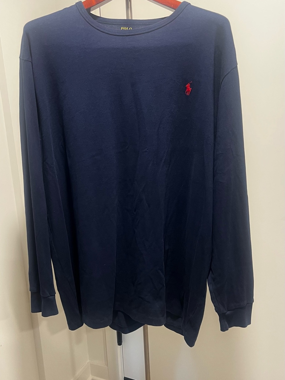 Polo by Ralph Lauren Navy Crewneck Sweater with Red Pony